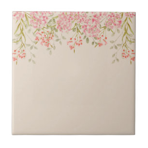 Moderne Wasserfarbe farbenfrohe Blumen und persona Fliese