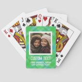 Moderne Wasserfarbe - Foto und Text Spielkarten (Rückseite)