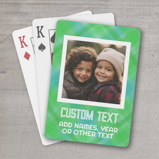 Moderne Wasserfarbe - Foto und Text Spielkarten