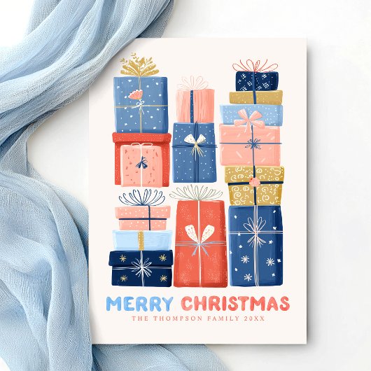 Moderne Wasserfarbe Frohe Weihnachten Minimal