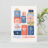 Moderne Wasserfarbe Frohe Weihnachten Minimal (Stehend Vorderseite)
