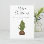 Moderne Wasserfarbe Frohe Weihnachtsbaum Urlaub (Stehend Vorderseite)
