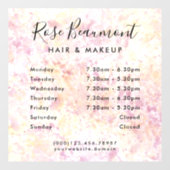 Moderne Wasserfarbe - Geschäftszeiten Fensterheber Fensteraufkleber (Blatt)