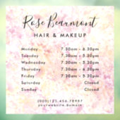 Moderne Wasserfarbe - Geschäftszeiten Fensterheber Fensteraufkleber (Blatt 3)