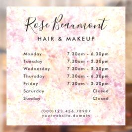 Moderne Wasserfarbe - Geschäftszeiten Fensterheber Fensteraufkleber