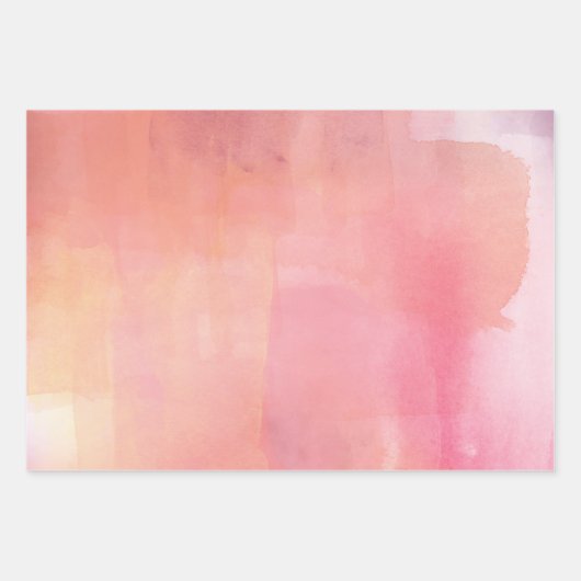 Moderne Wasserfarbe Geschenkpapier Set (Vorderseite)