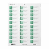 Moderne Wasserfarbe | Green Return Address Label (Vorne)