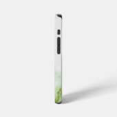 Moderne Wasserfarbe Grüne Blumen & personalisieren iPhone Hülle (Linke Seite)