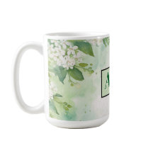 Moderne Wasserfarbe Grüne Blumen & personalisieren