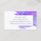 Moderne Wasserfarbe Handgefertigte Sockelkerze Visitenkarte (Rückseite)