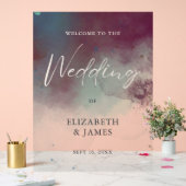 Moderne Wasserfarbe Jewel Tones Boho Hochzeit Will Acrylschild (Hochzeit)