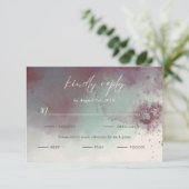 Moderne Wasserfarbe Jewel Tones Boho Meal Choice RSVP Karte (Stehend Vorderseite)