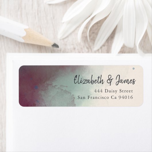 Moderne Wasserfarbe Jewel Tones Boho Wedding (Insitu)