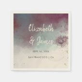 Moderne Wasserfarbe Jewel Tones Boho Wedding Serviette (Vorderseite)