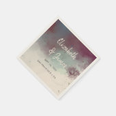 Moderne Wasserfarbe Jewel Tones Boho Wedding Serviette (Ecke)