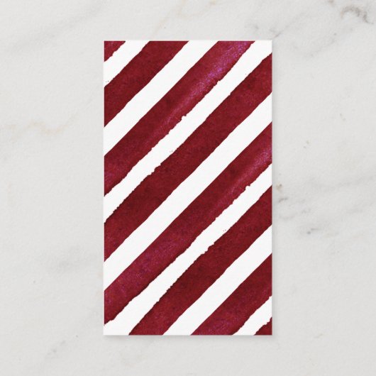 Moderne Wasserfarbe "Joy" Candy Cane Baby Dusche Begleitkarte (Rückseite)