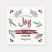 Moderne Wasserfarbe "Joy" Candy Cane Baby Dusche Serviette (Vorderseite)