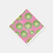 Moderne Wasserfarbe Kiwi Frucht Babydusche Serviette (Ecke)