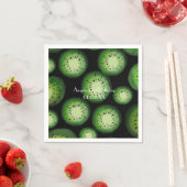 Moderne Wasserfarbe Kiwi Frucht Geburtstag Serviette (Beispiel)