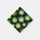 Moderne Wasserfarbe Kiwi Frucht Geburtstag Serviette (Ecke)