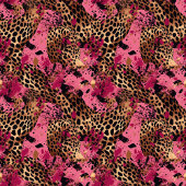 Moderne Wasserfarbe Leopardenhaut Magenta-Wurfdeck Fleecedecke