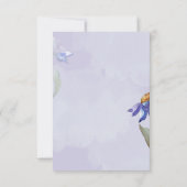 Moderne Wasserfarbe Lila Daisy Hochzeit / Veransta RSVP Karte (Rückseite)