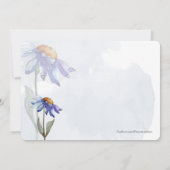 Moderne Wasserfarbe Lila Gerbera Daisy Wedding Einladung (Rückseite)