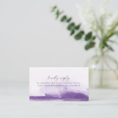 Moderne Wasserfarbe | Lila Hochzeiten Website-UAWG Begleitkarte (Stehend Vorderseite)