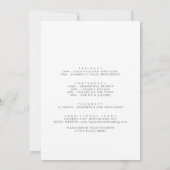 Moderne Wasserfarbe | Lila Wochenende mit Bachelor Einladung (Rückseite)