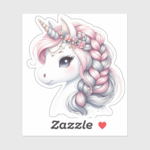 Moderne Wasserfarbe magisches Baby-Einhorn Aufkleber