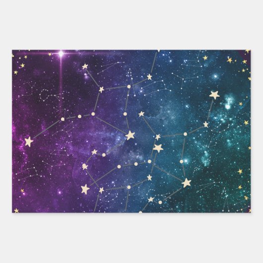 Moderne Wasserfarbe Mondfeier Geschenkpapier Set (Vorderseite)