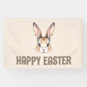 Moderne Wasserfarbe Niedlich Ostern Bunny Neutral Banner (Horizontal)