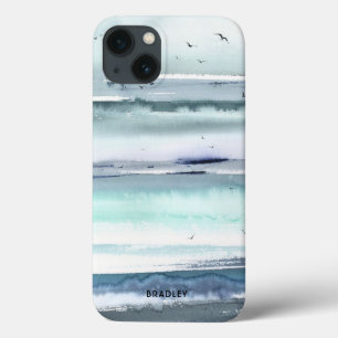 Moderne Wasserfarbe Ozean Meer Personalisierter Na Case-Mate iPhone Hülle