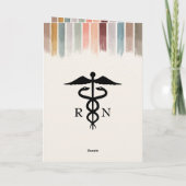 Moderne Wasserfarbe Pinselstriche Stroke Nurse Abs Karte (Rückseite)