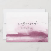 Moderne Wasserfarbe | Red Resered Sign (Rückseite)