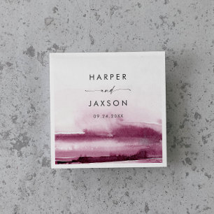 Moderne Wasserfarbe   Red Wedding Napkins Serviette