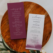 Moderne Wasserfarbe | Red Wedding Program Programm