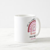Moderne Wasserfarbe Regenbogen-Lehrer Danke  Kaffeetasse (VorderseiteRechts)