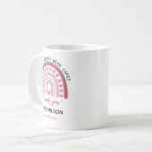 Moderne Wasserfarbe Regenbogen-Lehrer Danke  Kaffeetasse (Vorderseite Links)