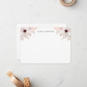 Moderne Wasserfarbe Rustikal Rosa Personalisiert Mitteilungskarte (Vorderseite/Rückseite Beispiel)