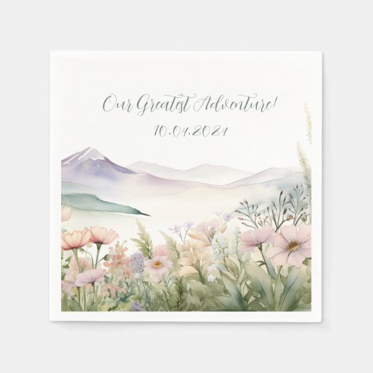 Moderne Wasserfarbe Serviette (Vorderseite)