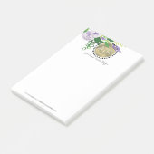 Moderne Wasserfarbe-Simuliertes-Folie-Monogramm mi Post-it Klebezettel (angewinkelt)