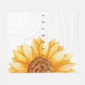 Moderne Wasserfarbe Sonnenblumen Personalisiert Na Fleecedecke (Vorderseite (Horizontal))