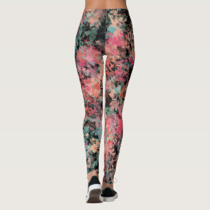 Moderne Wasserfarbe-Splatter-Muster Strandurlaub Leggings