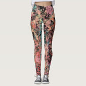 Moderne Wasserfarbe-Splatter-Muster Strandurlaub Leggings (Vorderseite)