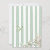 Moderne Wasserfarbe Tropischer Strand Palm Serenit Einladung (Rückseite)