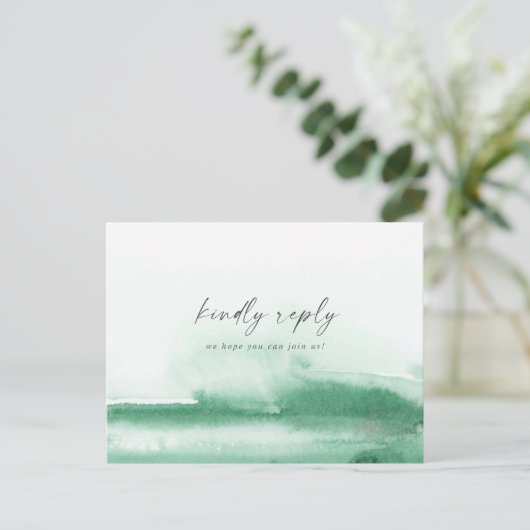 Moderne Wasserfarbe | UAWG "Green Menu Choice" Einladungspostkarte (Stehend Vorderseite)