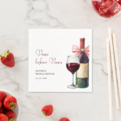 Moderne Wasserfarbe Vino Vor den Versprechungen Br Serviette (Beispiel)