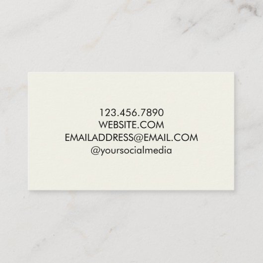 Moderne Wasserfarbe Visitenkarte (Rückseite)