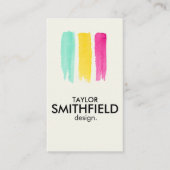 Moderne Wasserfarbe Visitenkarte (Vorderseite)